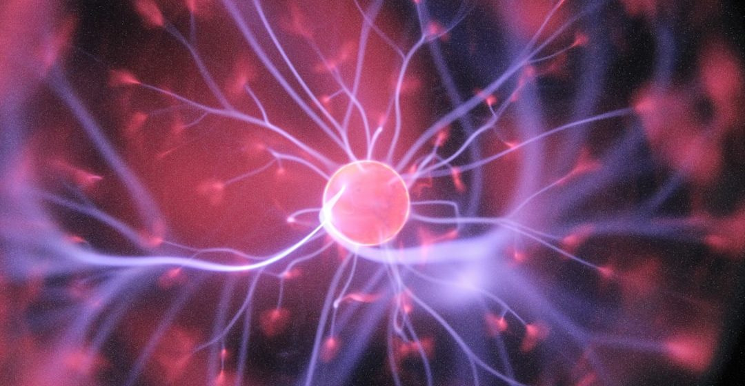 purple and pink plasma ball