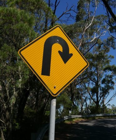 curve road signage