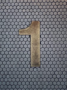 brown number 1 graphic